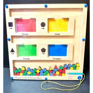 LiKee Magnetic Color & Shape Maze Montessori puzzle wooden fine motor math
